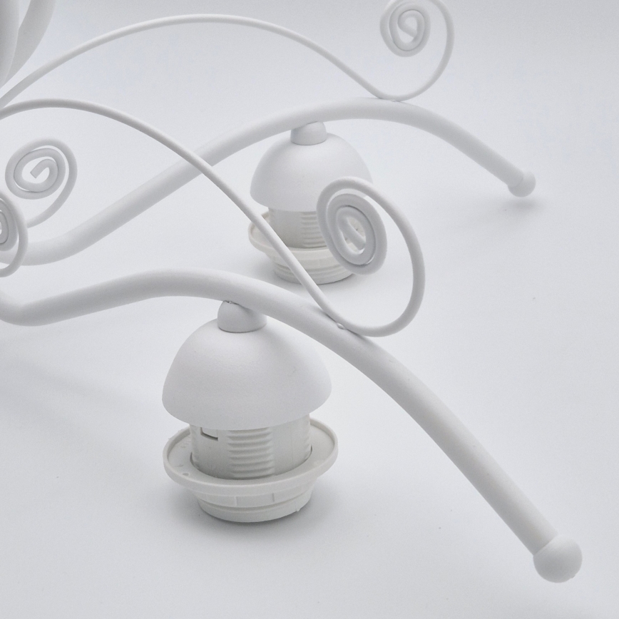 Chain-hung chandelier RETRO II, 5x E27/60W/230V, White