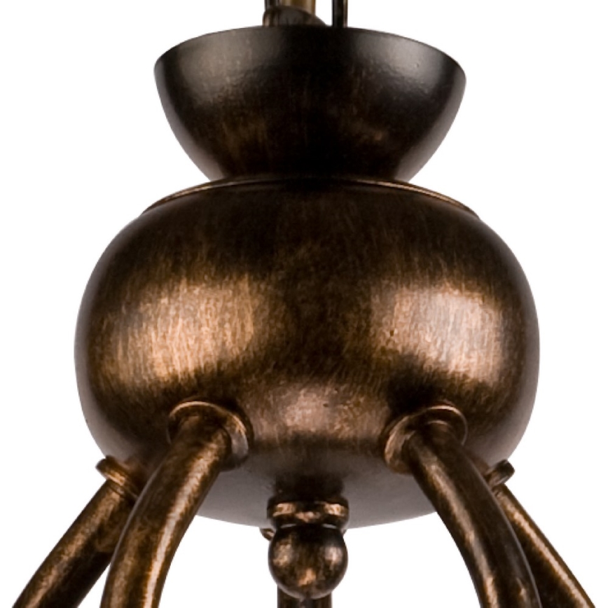 Chain-hung chandelier RETRO II, 5xE27/60W/230V, black patina