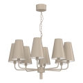 Chain-hung chandelier TORTOLA 8xE14/15W/230V beige
