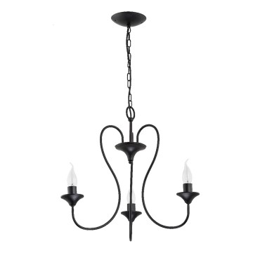 Chain-hung chandelier UNITY 3xE14/10W/230V black
