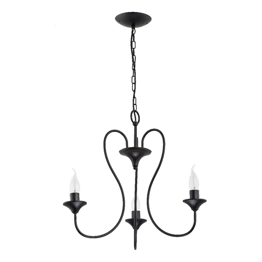 Chain-hung chandelier UNITY 3xE14/10W/230V black