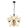 Chain-hung chandelier VARANA 3xE27/40W/230V black/gold