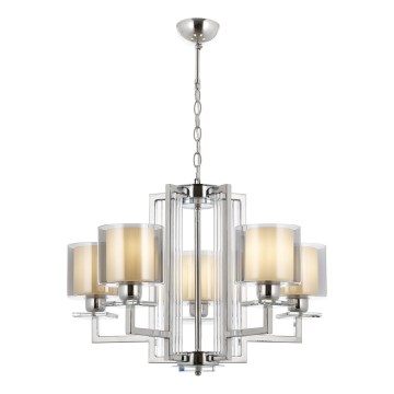 Chain-hung chandelier VARANA 5xE27/40W/230V polished chrome