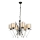Chain-hung chandelier VARANA 6xE27/40W/230V black/polished chrome