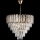 Chain-hung LED chandelier, 9xE27 (60W) / 230V + 6xLED (6W), Ø 50 cm, gold