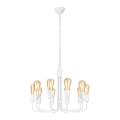 Chain-suspended chandelier 10xE27/60W/230V white