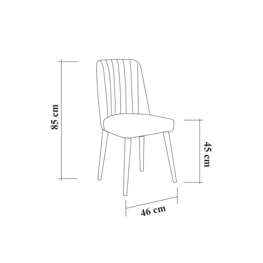 Chair VINA 85x46 cm anthracite/beige