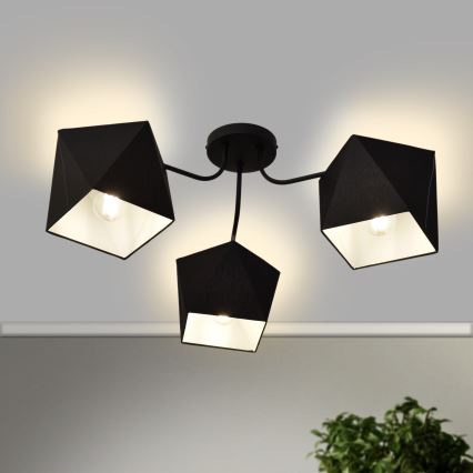 Chandelier ADAMANT 3xE27/15W/230V black