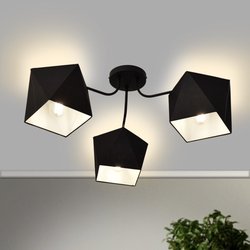Chandelier ADAMANT 3xE27/15W/230V black