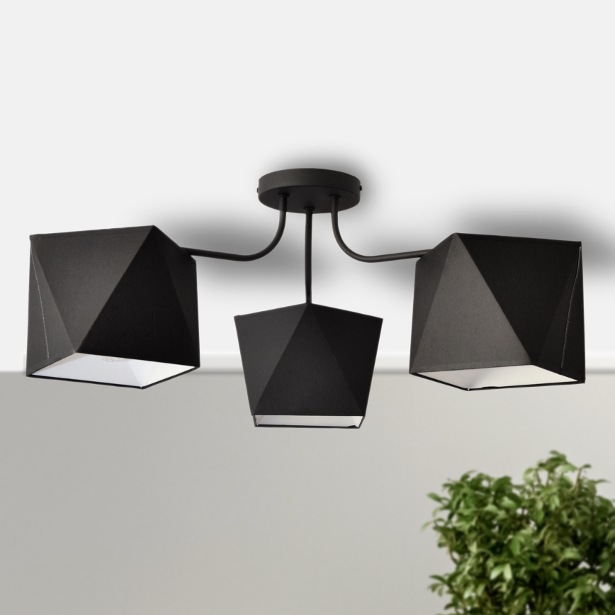 Chandelier ADAMANT 3xE27/15W/230V black