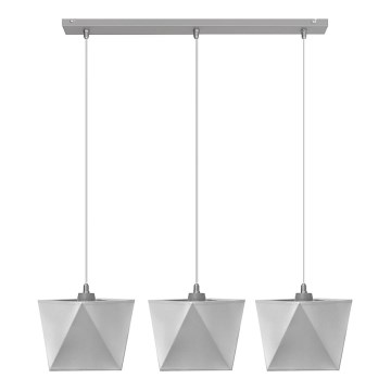Chandelier ADAMANT 3xE27/15W/230V grey