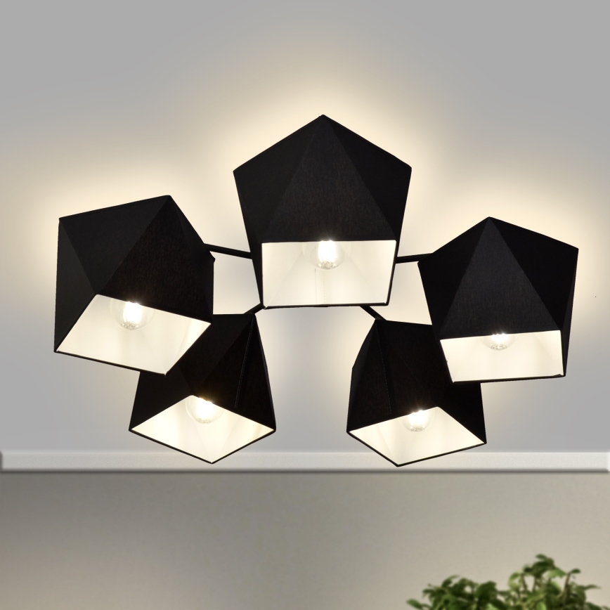 Chandelier ADAMANT 5xE27/15W/230V black