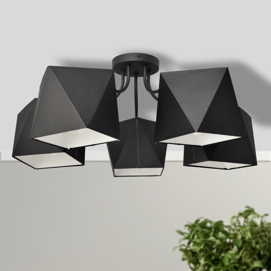 Chandelier ADAMANT 5xE27/15W/230V black