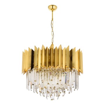 Chandelier CRYSTALLINE 8xE27/40W/230V Gold