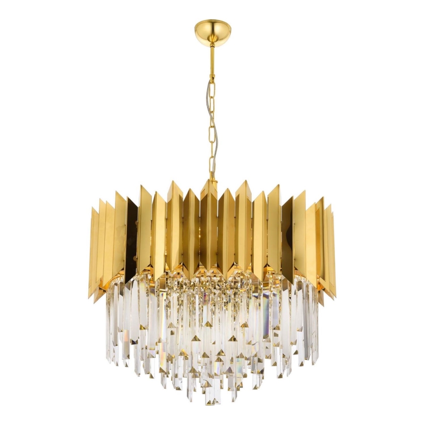 Chandelier CRYSTALLINE 8xE27/40W/230V Gold