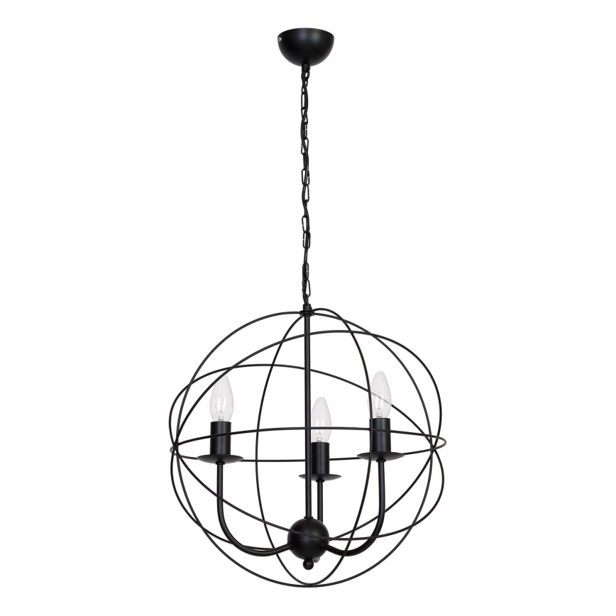 Chandelier GLOBE 3 3xE14/60W black