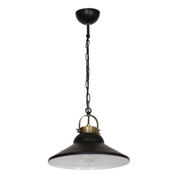 Chandelier IRON 1 1xE27/60W black / brass