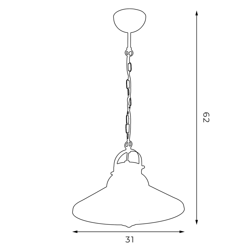 Chandelier IRON 1 1xE27/60W black