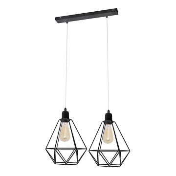 Chandelier KARO 2xE27/15W/230V black