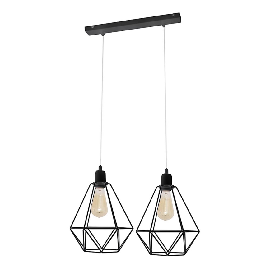 Chandelier KARO 2xE27/15W/230V black