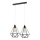 Chandelier KARO 2xE27/15W/230V black