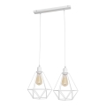 Chandelier KARO 2xE27/15W/230V white