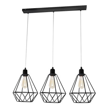 Chandelier KARO 3xE27/15W/230V black