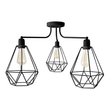 Chandelier KARO 3xE27/15W/230V black