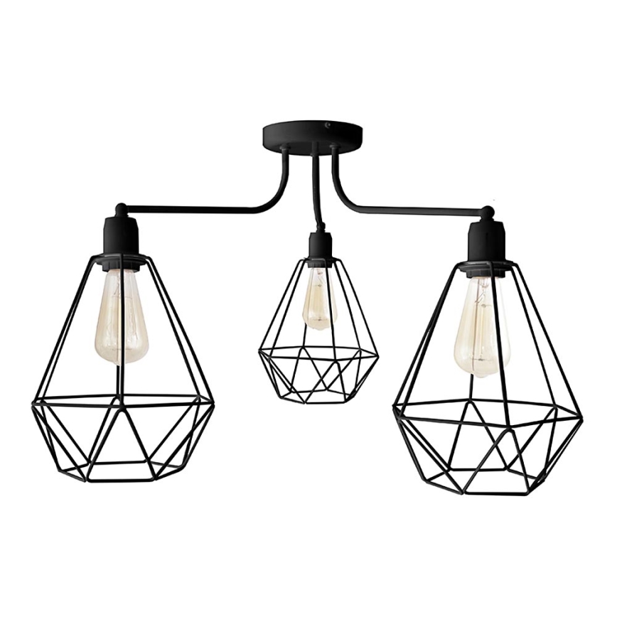 Chandelier KARO 3xE27/15W/230V black