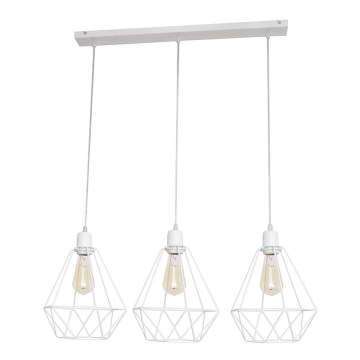 Chandelier KARO 3xE27/15W/230V white