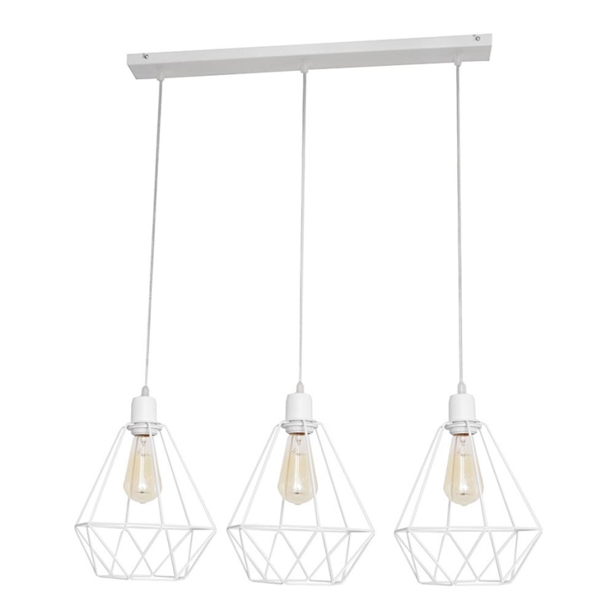 Chandelier KARO 3xE27/15W/230V white