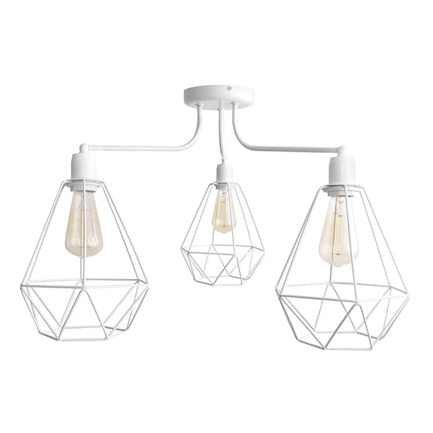 Chandelier KARO 3xE27/15W/230V white