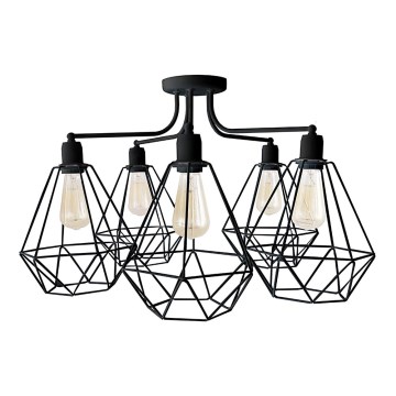 Chandelier KARO 5xE27/15W/230V black