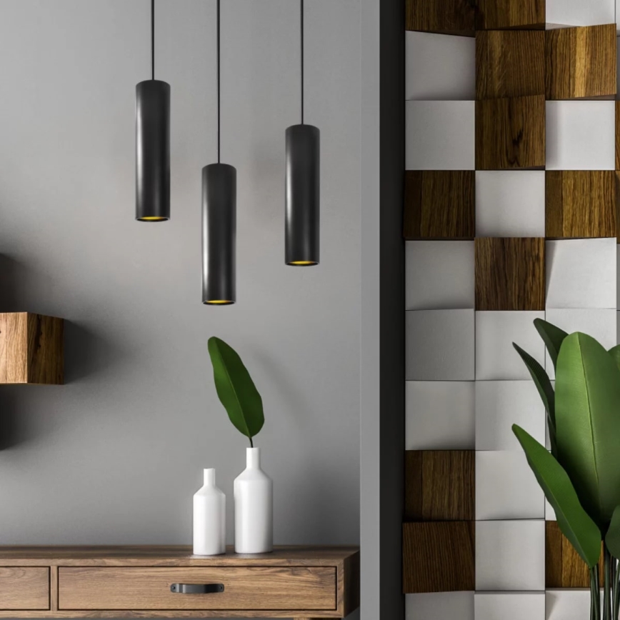 Chandelier LATI 1xGU10/8W/230V black