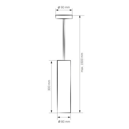 Chandelier LATI 1xGU10/8W/230V black