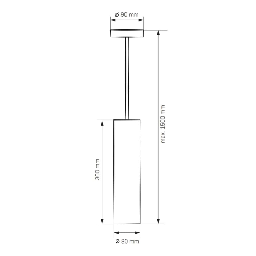 Chandelier LATI 1xGU10/8W/230V black
