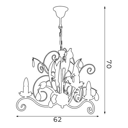 Chandelier LUCE 3xE14/60W/230V