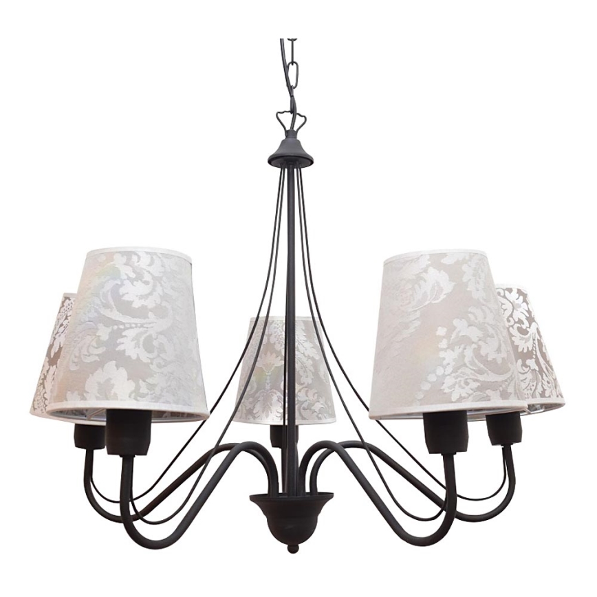 Chandelier MALBO II 5xE27/15W/230V black