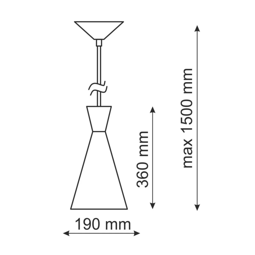 Chandelier MODERN 1C 1xE27/20W/230V