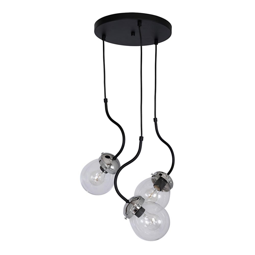 Chandelier NATAN 3xE27/60W/230V black