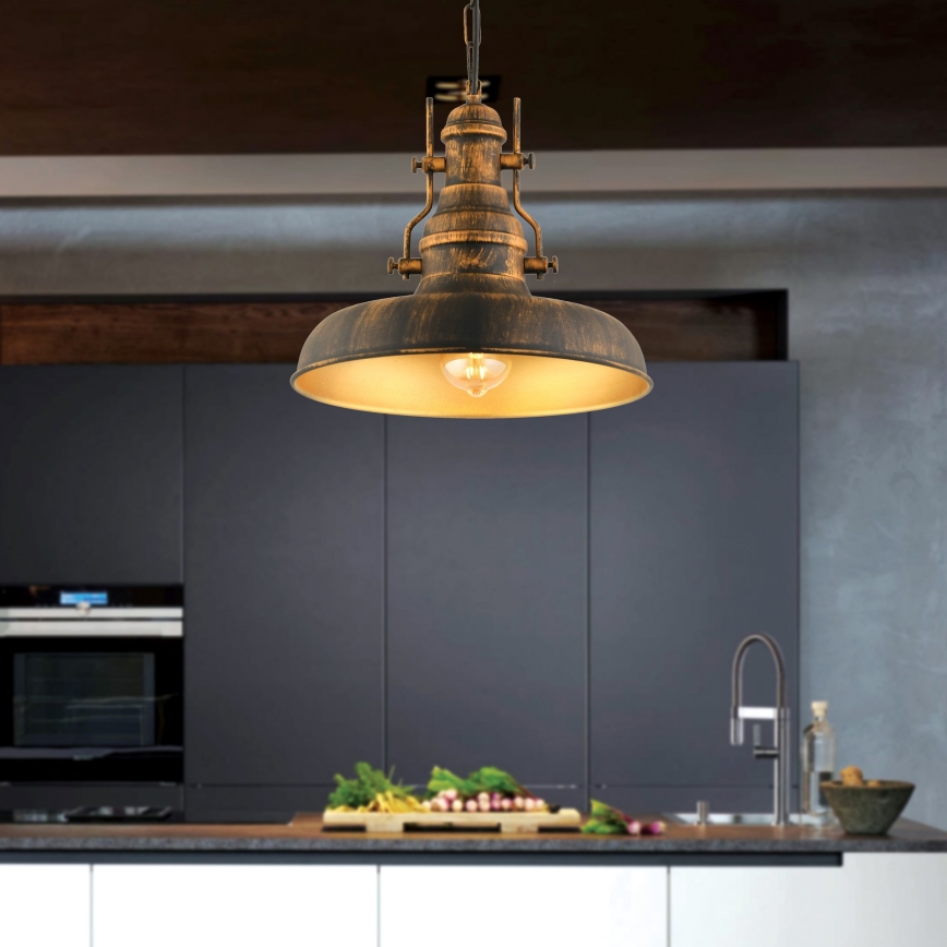 Chandelier on a chain 1xE27/40W/230V bronze