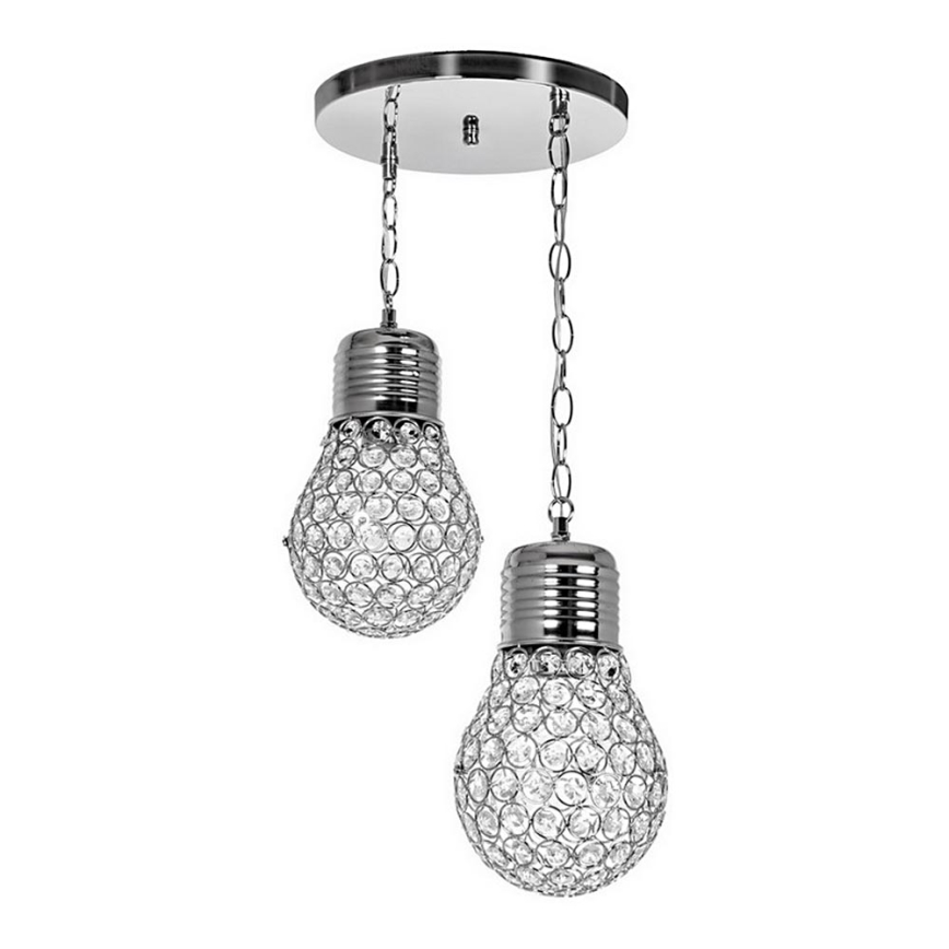 Chandelier on a chain 2xE27/60W/230V