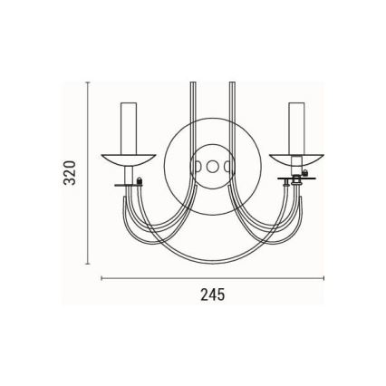 Chandelier on a chain 5xE14/15W/230V