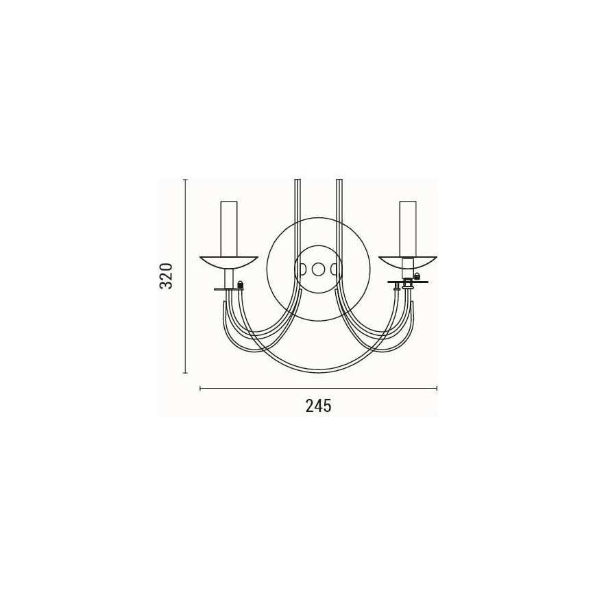 Chandelier on a chain 5xE14/15W/230V