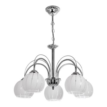 Chandelier on a chain 5xE27/60W/230V