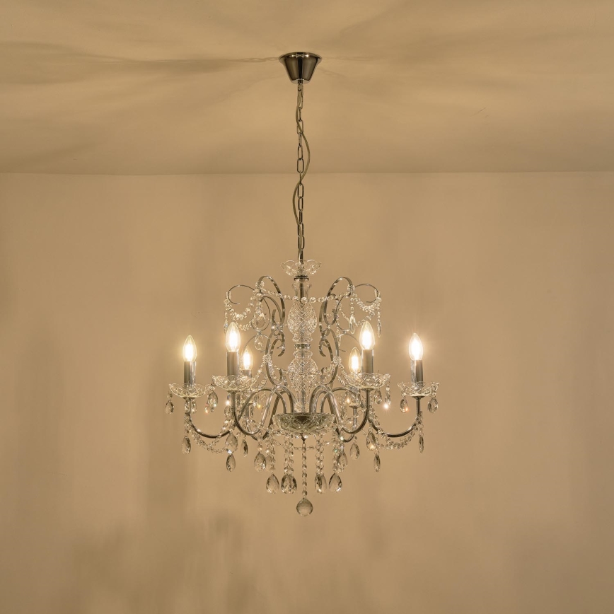 Chandelier on a chain 6xE14/15W/230V