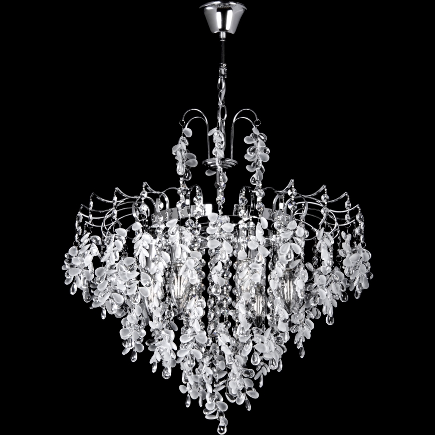 Chandelier on a chain 6xE14/60W/230V d. 50 cm shiny chrome