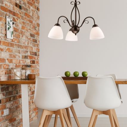 Chandelier on a chain ADELLE 3xE27/60W/230V