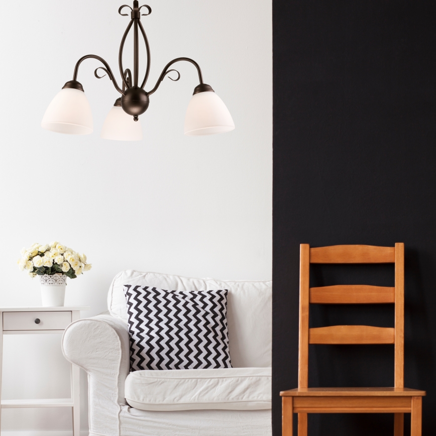 Chandelier on a chain ADELLE 3xE27/60W/230V