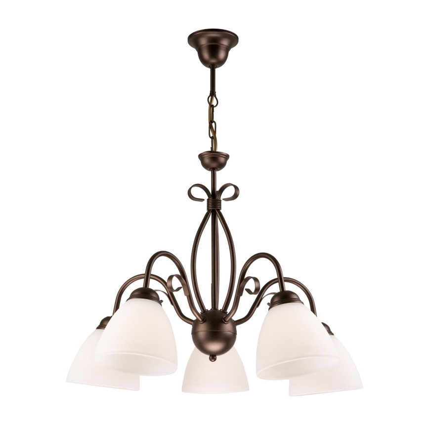 Chandelier on a chain ADELLE 5xE27/60W/230V